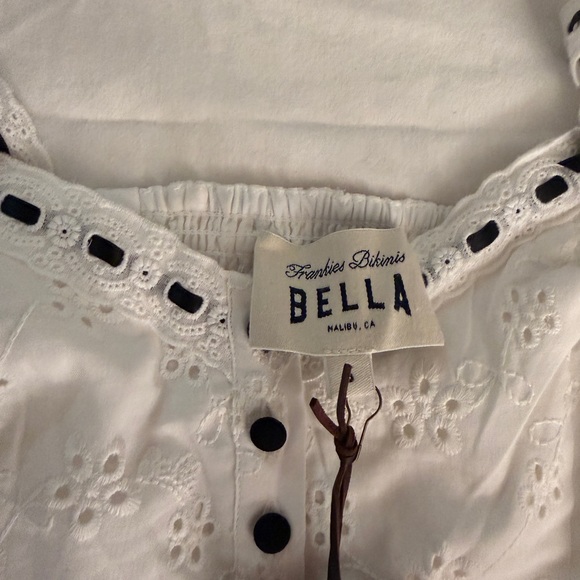 Frankie's Bikinis White Maxi Dress with Black Details - Picture 7 of 8